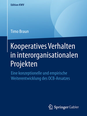 cover image of Kooperatives Verhalten in interorganisationalen Projekten